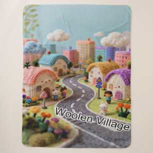 Wollen dorp sherpa deken