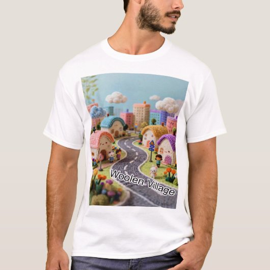 Wollen dorp  t-shirt (Voorkant)