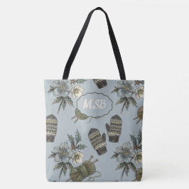 Wollen Handschoenen Breien Tote Bag