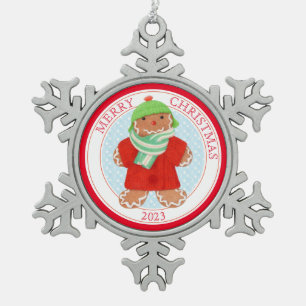WOLLEN KERSTBROOD 2023 Tin Sneeuwvlokje Hanger Sneeuwvlok Ornament