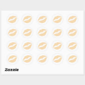 Wollen Lipstick Print Ronde Sticker (Vel)