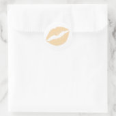 Wollen Lipstick Print Ronde Sticker (Tas)