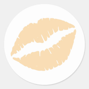 Wollen Lipstick Print Ronde Sticker