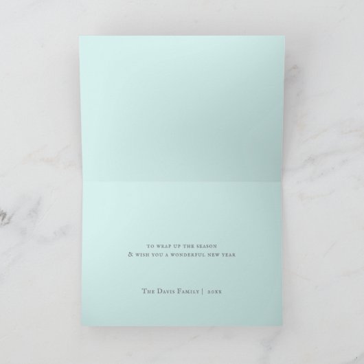 Wollen Mutsen en Sjaals Funny Schattige Waterverf Feestdagen Kaart (Binnen)