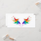 Wollen Regenboogvleugels Kaart (Voorkant / Achterkant in situ)