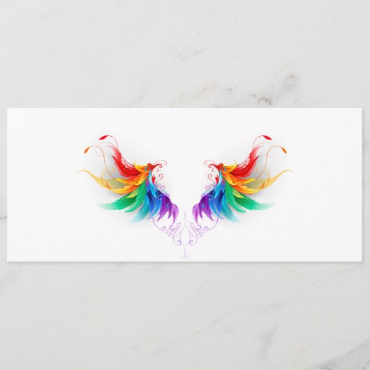 Wollen Regenboogvleugels Menu (Voorkant)