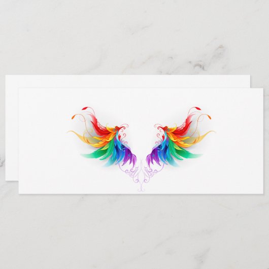 Wollen Regenboogvleugels Menu (Voorkant / Achterkant)