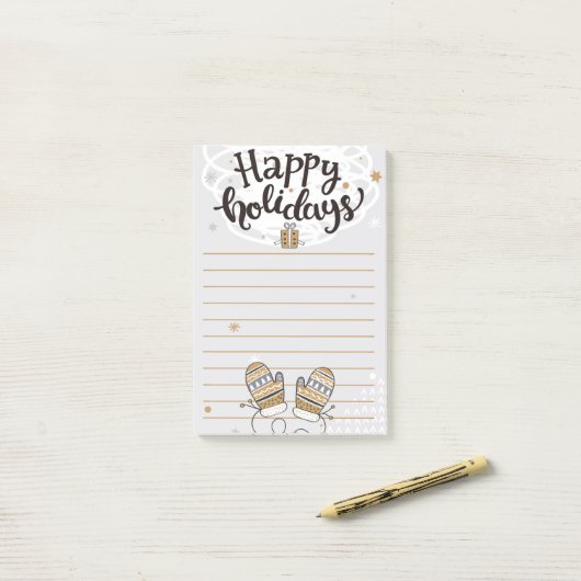 Wollen Wanten Post-it® Notes (Op bureau)