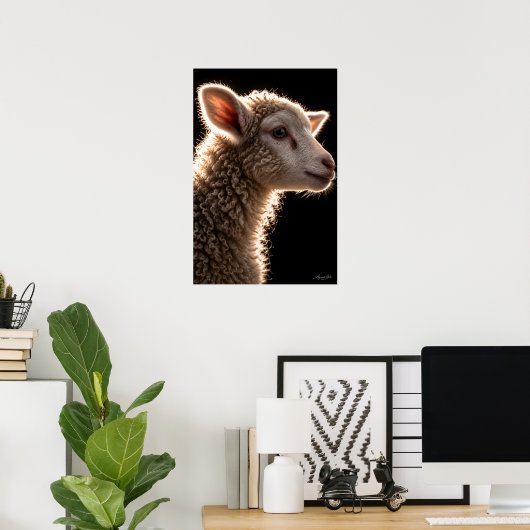 Wollen Wolk Portret Poster (Thuiskantoor)