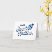 Wollenweer-verjaardagskaart Kaart (Gele Bloem)