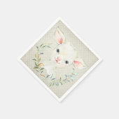 Wollie Lambert Lamb Neutraal servet - Baby shower (Hoek)