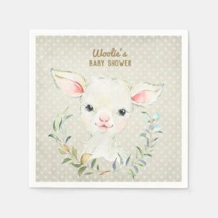 Wollie Lambert Schattige Lamb Napkin - Baby shower Servet