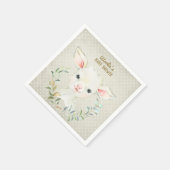 Wollie Lambert Schattige Lamb Napkin - Baby shower Servet (Hoek)