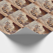 wollig afbeelding natuur wild exotisch cadeaupapier (Hoek)