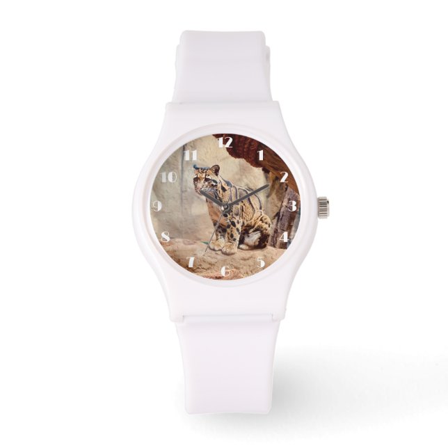 wollig afbeelding natuur wild exotisch horloge (Voorkant)
