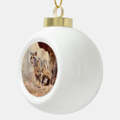 wollig afbeelding natuur wild exotisch keramische bal ornament (Rechts)