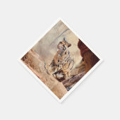 wollig afbeelding natuur wild exotisch servet (Hoek)