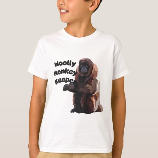 wollige aaphouder t-shirt (Voorkant)