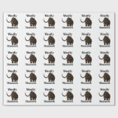Wollige Mammoet Cadeaupapier (Vlak)