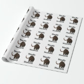 Wollige Mammoet Cadeaupapier (Uitgerold)