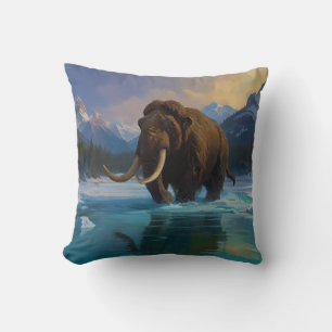 Wollige mammoet en Rocky Mountains Kussen