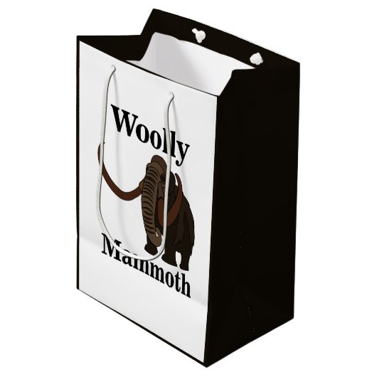 Wollige Mammoet Medium Cadeauzakje (Voorkant Gekanteld)