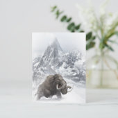 Wollige mammoet Prehistorische Dierlijke ijstijd Briefkaart (Staand voorkant)