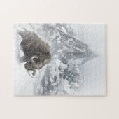 Wollige mammoet Prehistorische Dierlijke ijstijd Legpuzzel (Horizontaal)