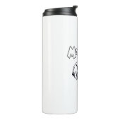 Wollige mammoet Prehistorische Dierlijke ijstijd Thermosbeker (Gedraaid links)