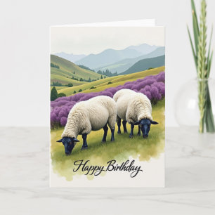 Wollige schapen verjaardagskaart kaart