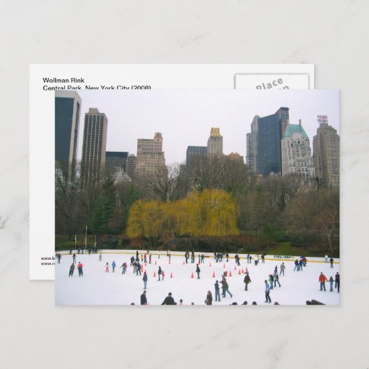 Wollman Ice Rink Central Park NYC New York City Briefkaart (Voorkant / Achterkant)