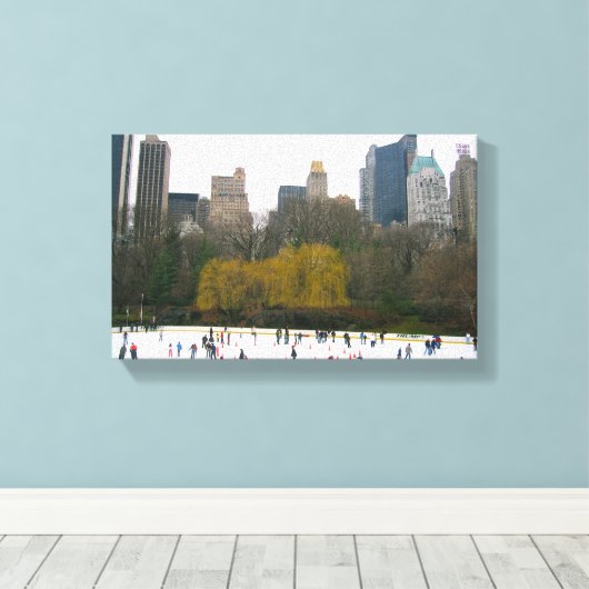 Wollman Rink Central Park New York City NYC Canvas Afdruk (Insitu (Houten vloer))