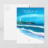Wollongong Beach vuurtoren NSW Briefkaart (Voorkant / Achterkant)