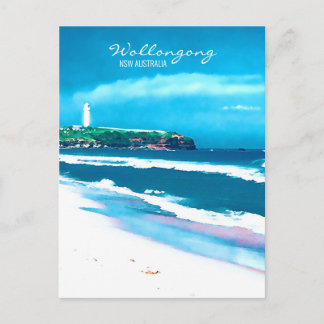 Wollongong Beach vuurtoren NSW Briefkaart