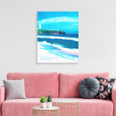 Wollongong Beach vuurtoren NSW Canvas Afdruk (Insitu (Woonkamer))
