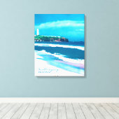 Wollongong Beach vuurtoren NSW Canvas Afdruk (Insitu (Houten vloer))