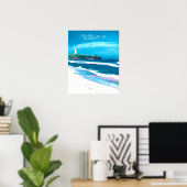 Wollongong Beach vuurtoren NSW Poster (Thuiskantoor)