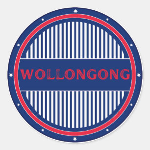 Wollongong City Pride Embleem – Australische ident Ronde Sticker
