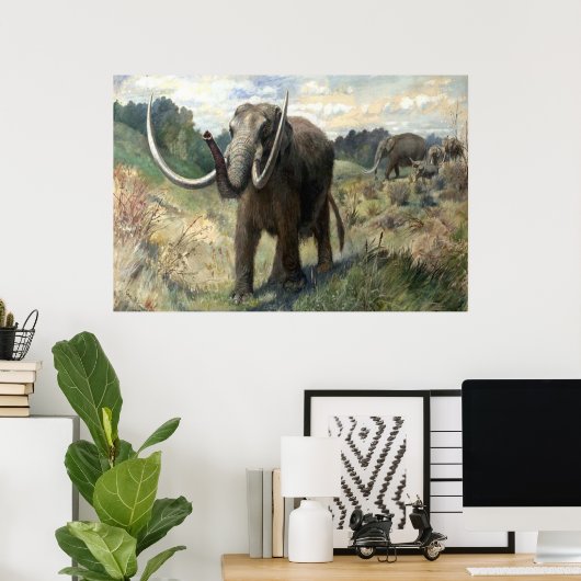 Wolly Mammoth Poster (Thuiskantoor)