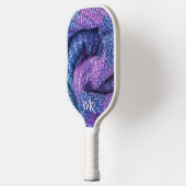 wolmix Paarse en blauwe monogram Pickleball Paddle (Links)