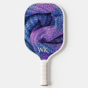 wolmix Paarse en blauwe monogram Pickleball Paddle