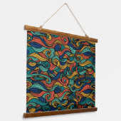 wolpatroonpaisley hangend wandkleed (Gebogen)