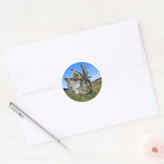 Wolpertinger Ronde Sticker (Envelop)