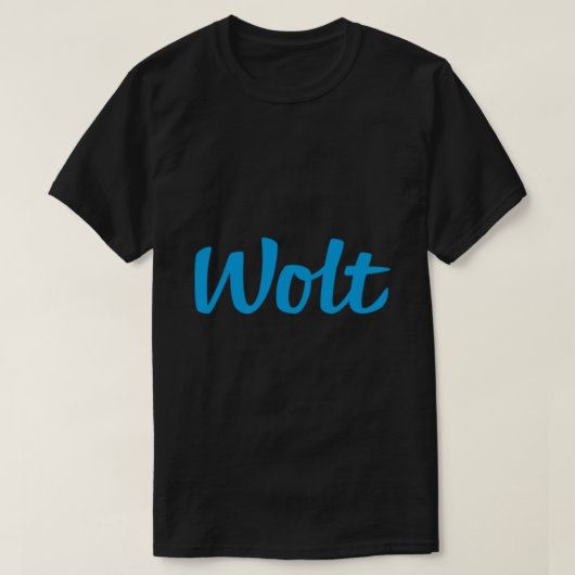 Wolt logo blue Food Delivery Classic T-Shirt Essen (Design voorkant)