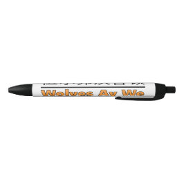 Wolven Ay We - Football Design met Gold Shirten Zwarte Inkt Pen