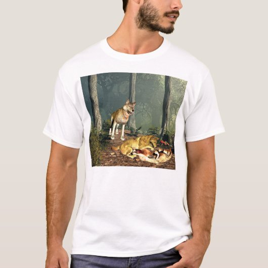 Wolven bij Play T-shirt (Voorkant)