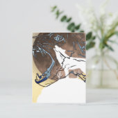 wolven briefkaart (Staand voorkant)