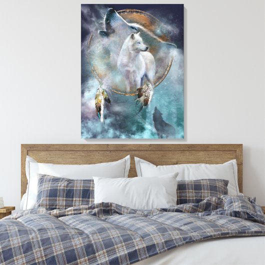 Wolven Canvas Afdruk (Insitu (Slaapkamer))