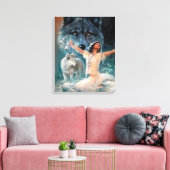 Wolven Canvas Afdruk (Insitu (Woonkamer))