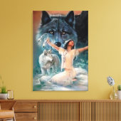 Wolven Canvas Afdruk (Insitu (Woonkamer))